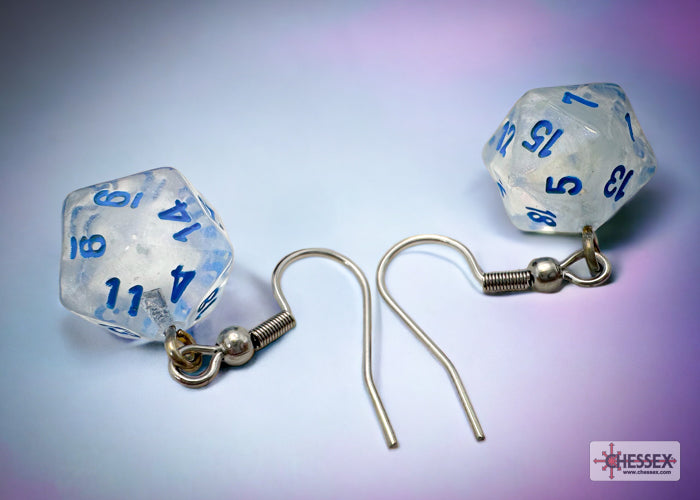 *Preorder* Hook Earrings Borealis® Icicle™ Mini-Poly d20 Pair