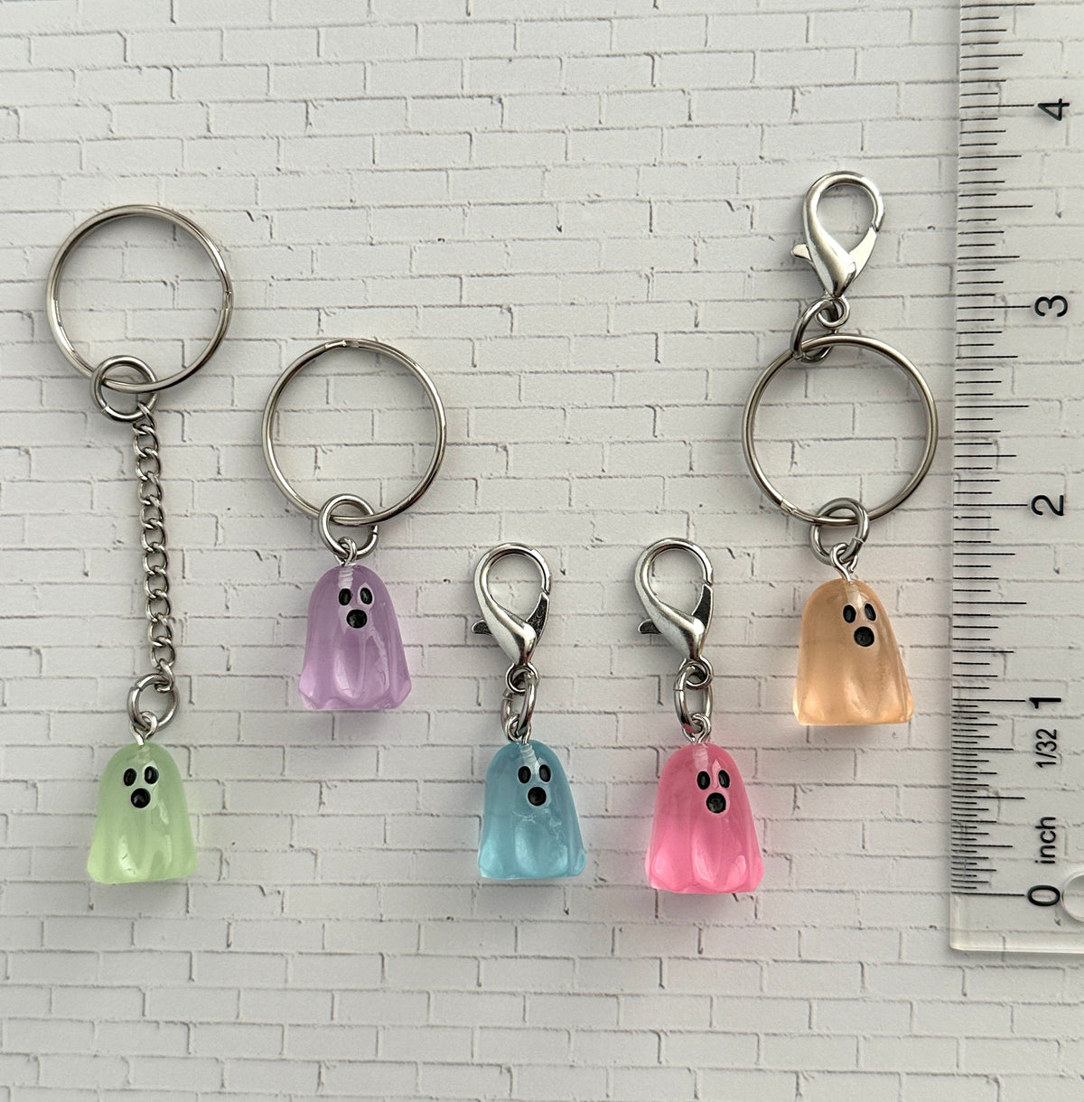 Glow in the Dark Ghost Zipper Pull Bag Charm Keychain – Halloween & Horror Fan Gift