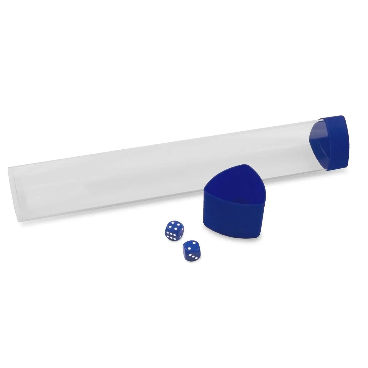 BCW Playmat Tube with Dice Cap – Blue | Durable Playmat Storage