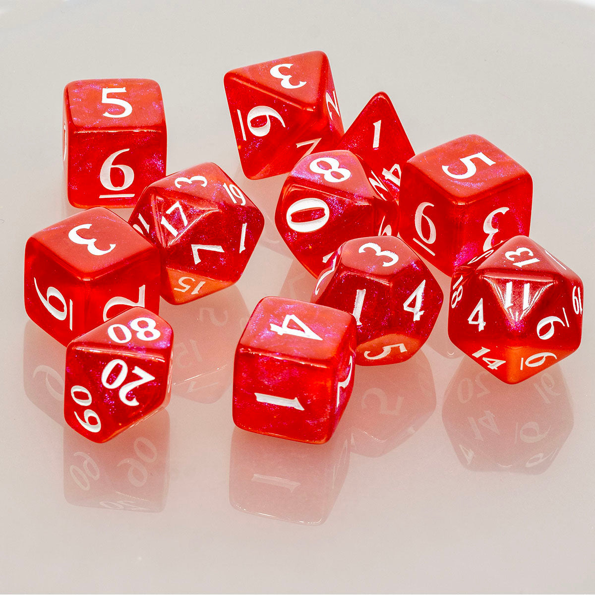 ECLIPSE® Acrylic RPG Dice Set (11ct) - Apple Red