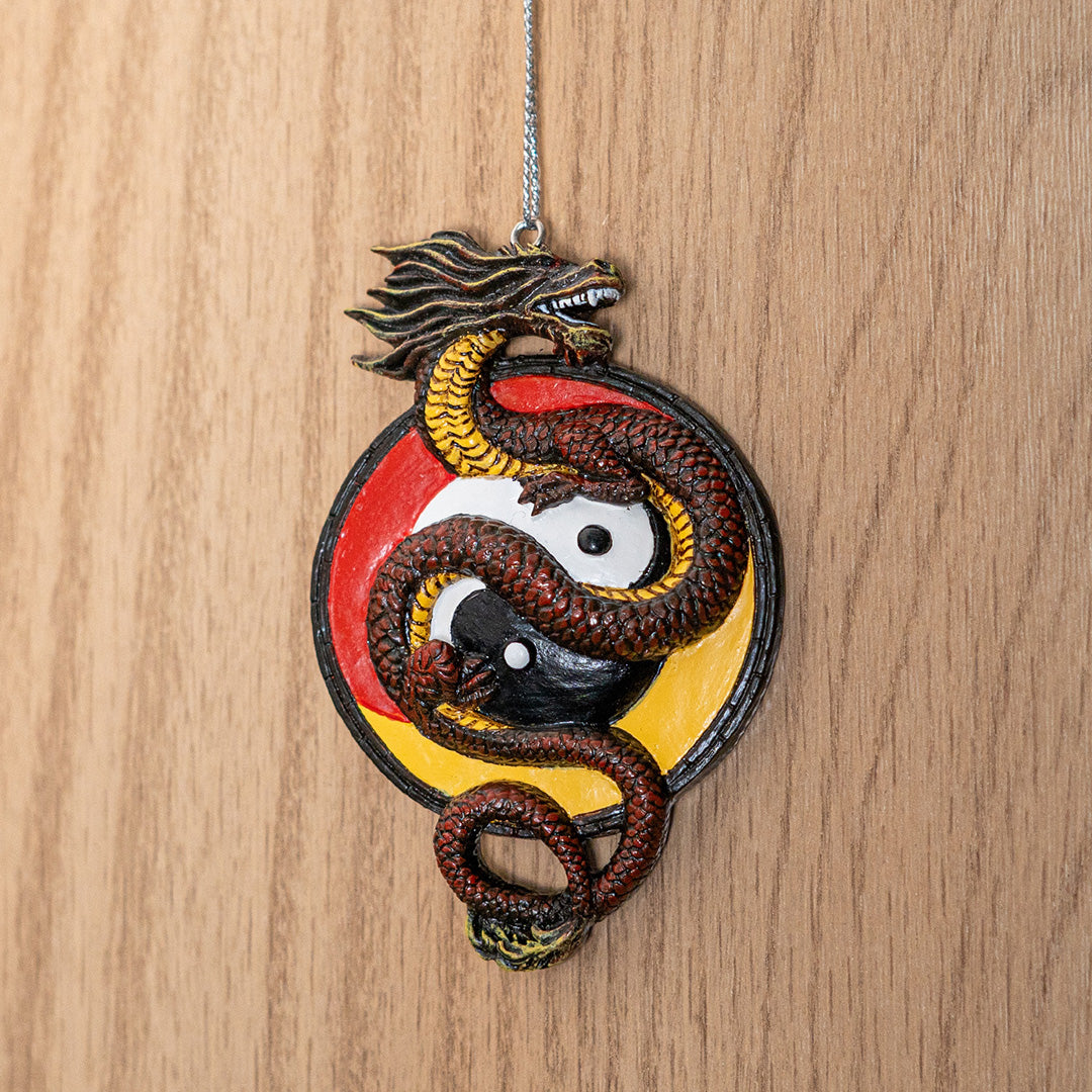 Yin Yang Guardian Dragon Ornament by Anne Stokes