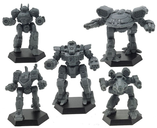 BattleTech: ForcePack – Clan Heavy Star | 5 Plastic OmniMech Miniatures