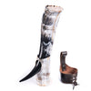 Curved Drinking Horn Bundle with Stand & Holster