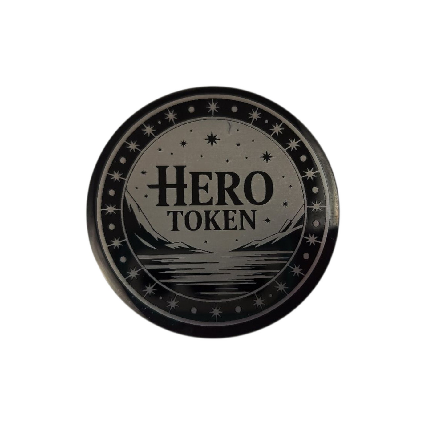 Metal Hero Token — Laser-Engraved Stainless Steel TTRPG Coin