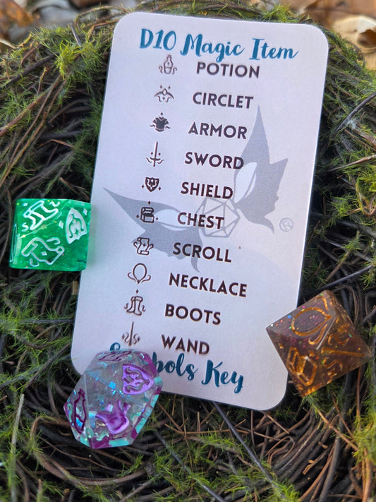 Magical Item Randomizer D10 Resin Die – TTRPG Loot Generator | Naevi's Oddities