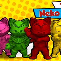 Capsule Chibi - Neko Rangers Set