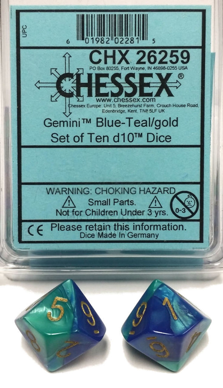 Chessex d10 Set of 10 Dice