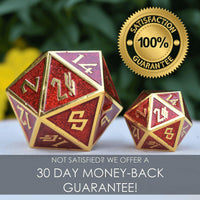Cleric's Domain Red And White Metal Dice Set