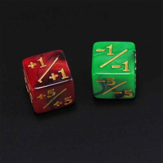 16mm Counting Dice | +1/-1 Double-Sided Six-Sided Dice | MTG Magic Counter