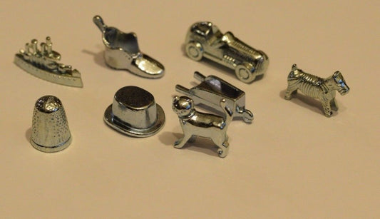 Monopoly Game Replacement Pieces/Movers/Classic Token Lot of 8 Parker Family Cat