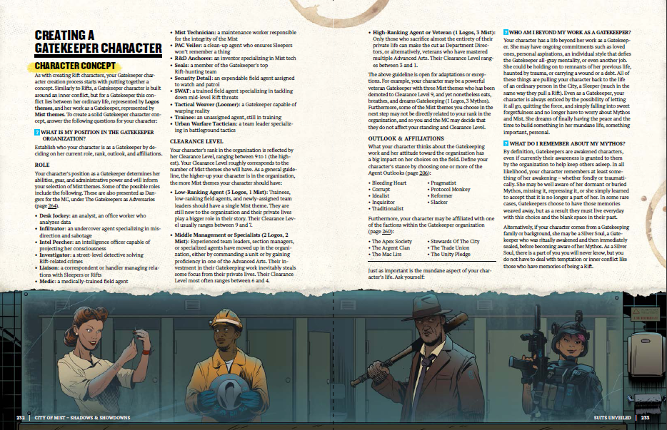 Shadows & Showdowns — City of Mist Expansion: Avatars, Gatekeepers & New Themebooks