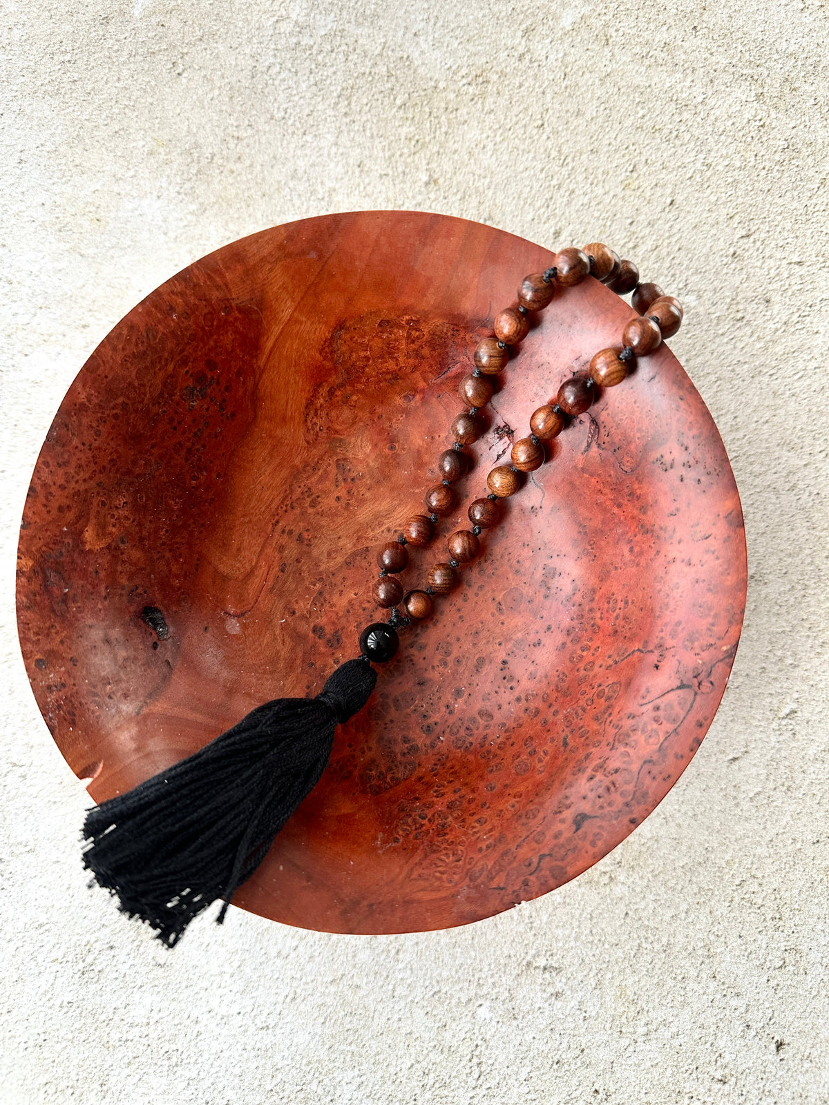 Pocket Wrist Mala | 27 Bead Rosewood Mini Mala Bracelet