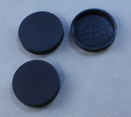 Bones Bases: 1" Round Plastic RPG Base (20-Pack) - Miniature Bases