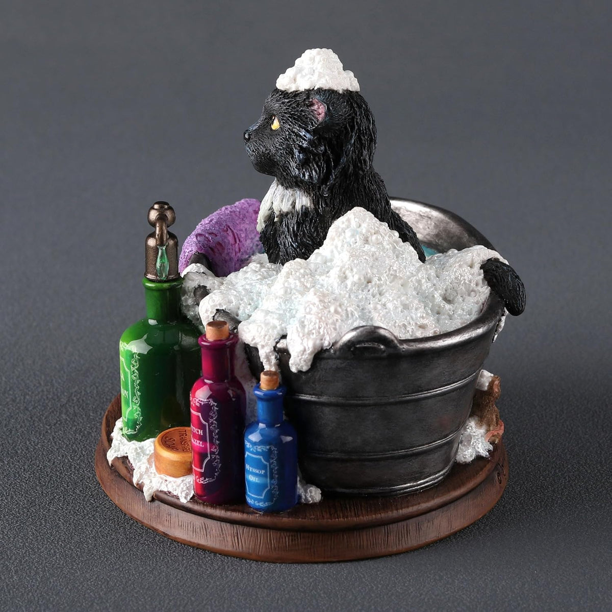 Bath Time Cat – Lisa Parker Bubble Bath Kitten & Mouse Polystone Figurine