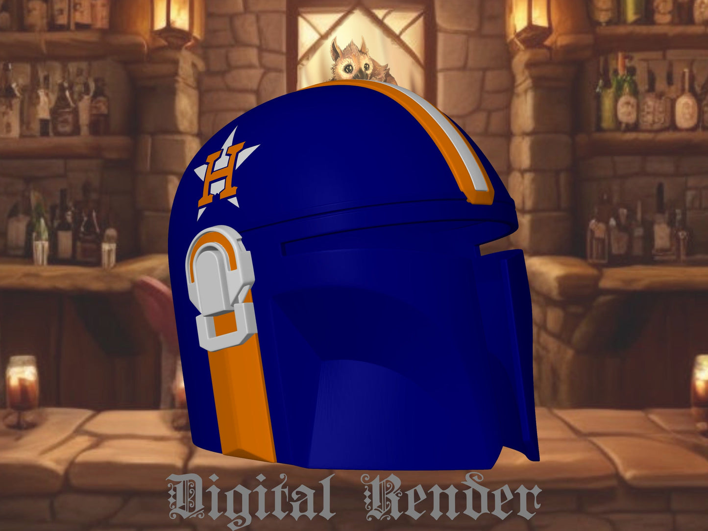 Mandalorian Diamond Warrior Helm (Baseball) – MLB Team 3D Printed Helmet