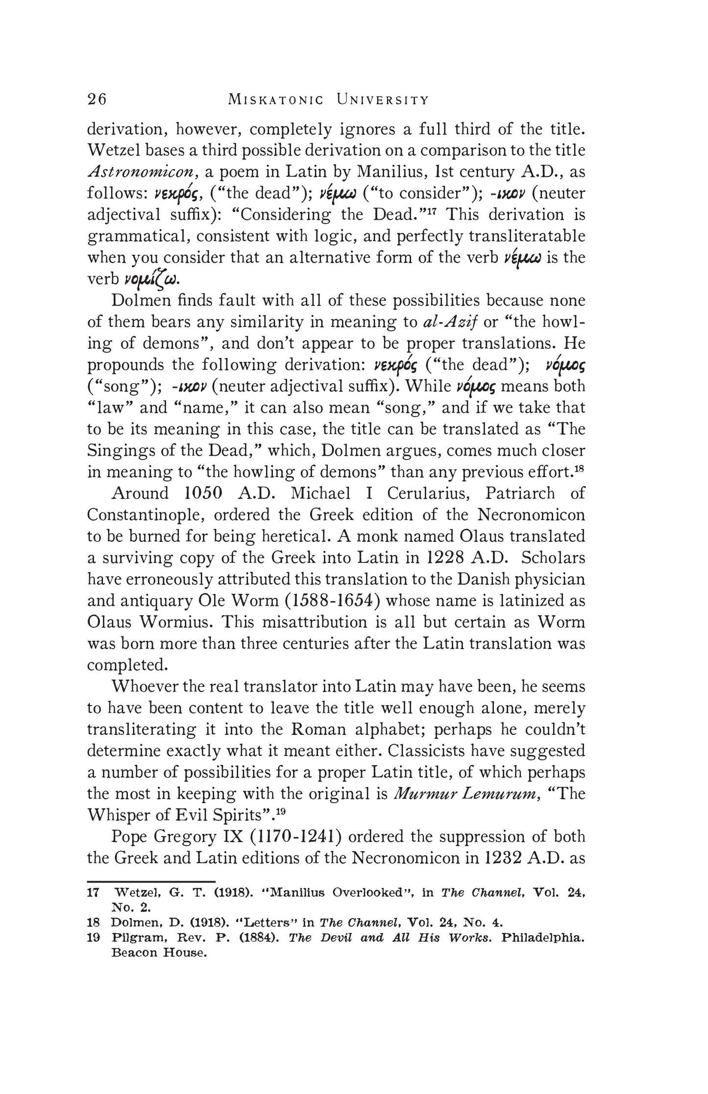 Miskatonic University Monograph: Kitab Al-Azif