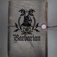 Leather Barbarian DnD Character Journal, Refillable Journal, DnD Gift, Player Notebook