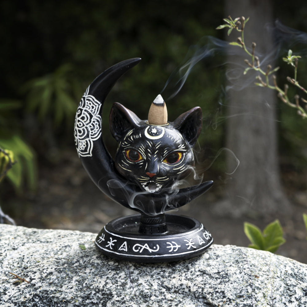 Black Cat Backflow Incense Burner