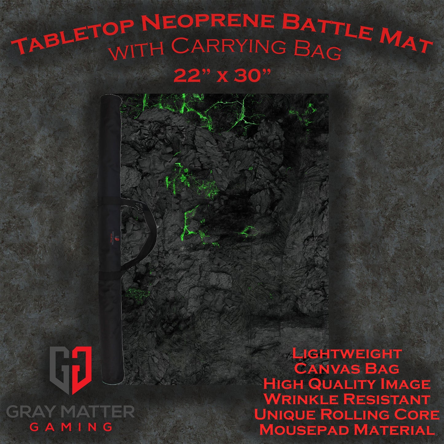 Blighted Cavern - Neoprene Battle Mat - Warhammer, AoS, 40K, Kill Team, MCP, Shatterpoint, Legion, More