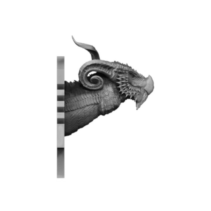 Brown Chromatic Dragon Wall-Mountable Bust