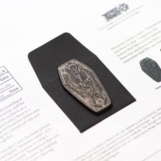 Coffin Memento Mori Memento Vivere in Blackened Copper