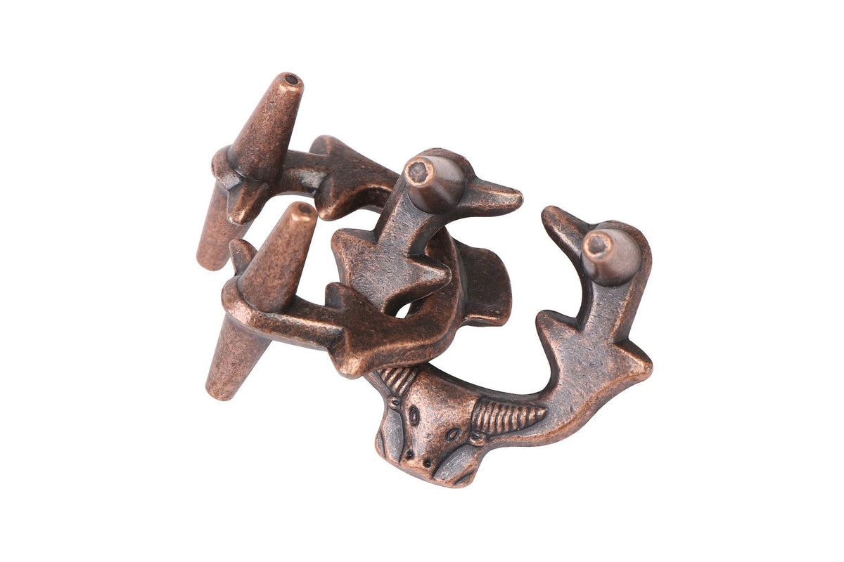 Cast Taurus Puzzle – Bull-Head Cast Metal Take-Apart Brain Teaser, Medium Difficulty