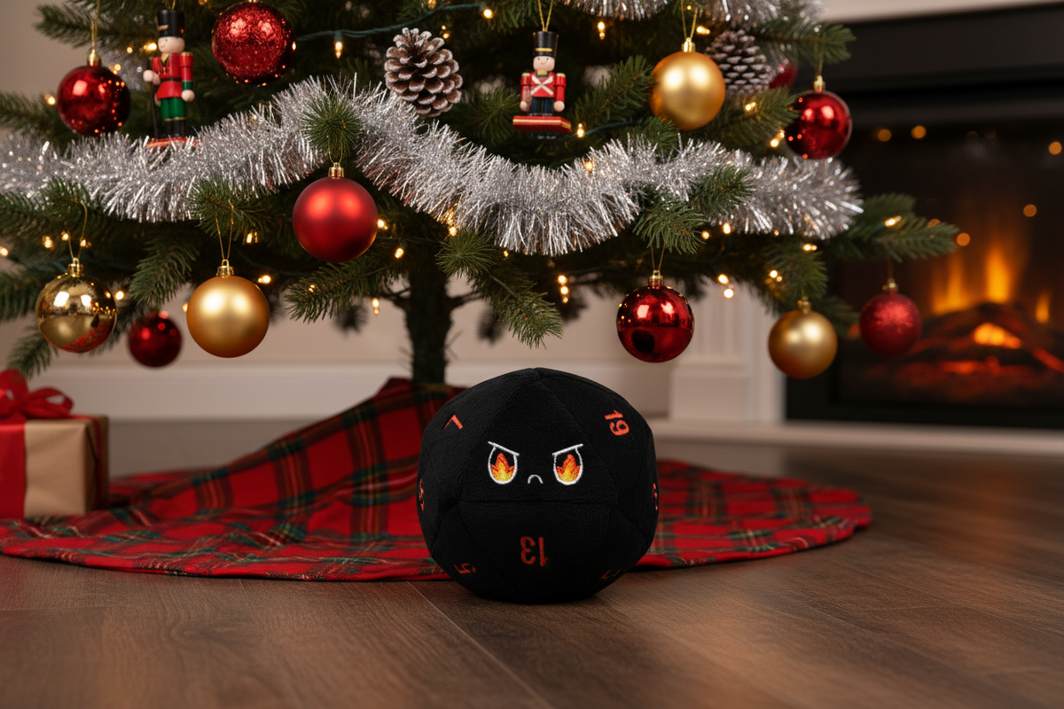 TeeTurtle D20 Plushie - Starry Eyes & Fire Eyes Reversible