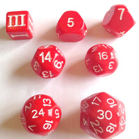 DCC Special 7 Dice Set - Red