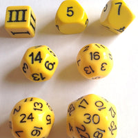 DCC Special 7 Dice Set - Yellow