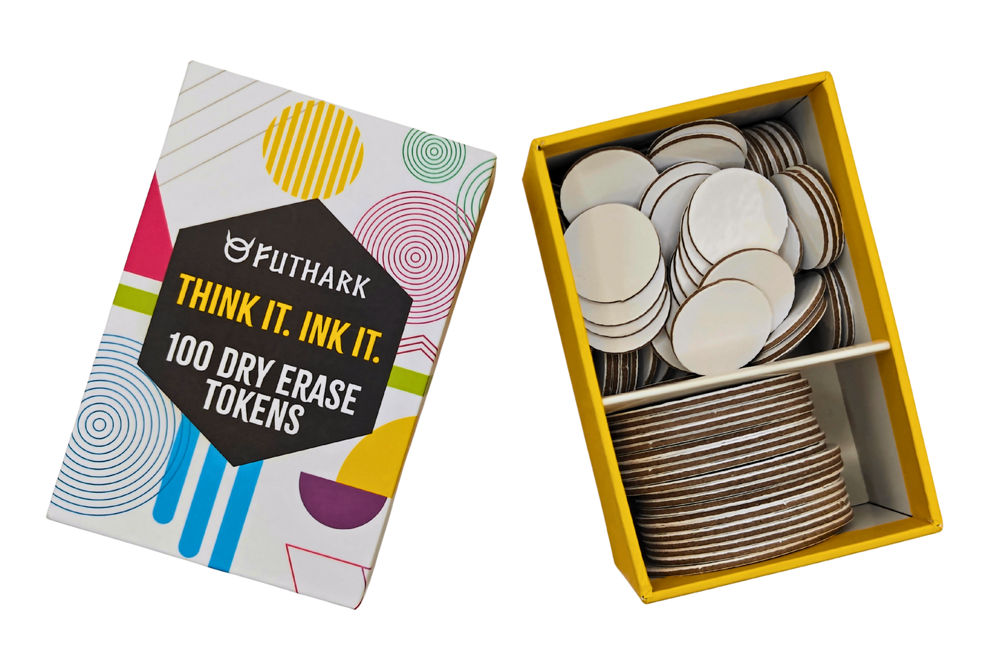 100 Dry Erase Tokens for DND – Reusable RPG Tokens in 2 Sizes