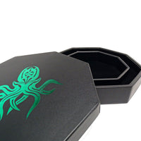 Green Cthulhu Dice Tray With Dice Staging Area and Lid