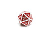 Heroic Dice of Metallic Luster - Red with Silver Font