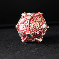 Red and Silver - Weird West Wasteland Metal Dice Set