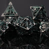 Dragonguard Hollow Metal Dice Set - Emerald and Shadow