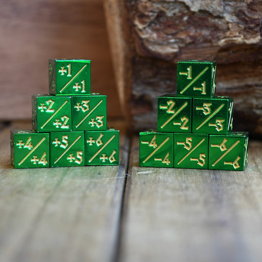 +1/+1 Counter Dice- Green, 6ct.