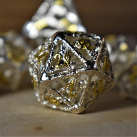 Legends of Valhalla - Silver and Gold Hollow Metal Dice Set
