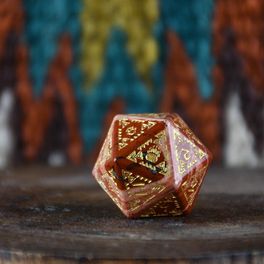Navajo Red Jasper Stone Dice Set - Dice Around the World Collection