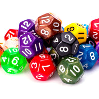12 Sided Dice | 25 Count Assorted | Multi Colored D12s