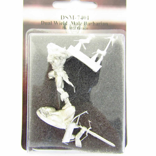 DSM7401 Dual Wield Male Barbarian Miniature Visions In Fantasy