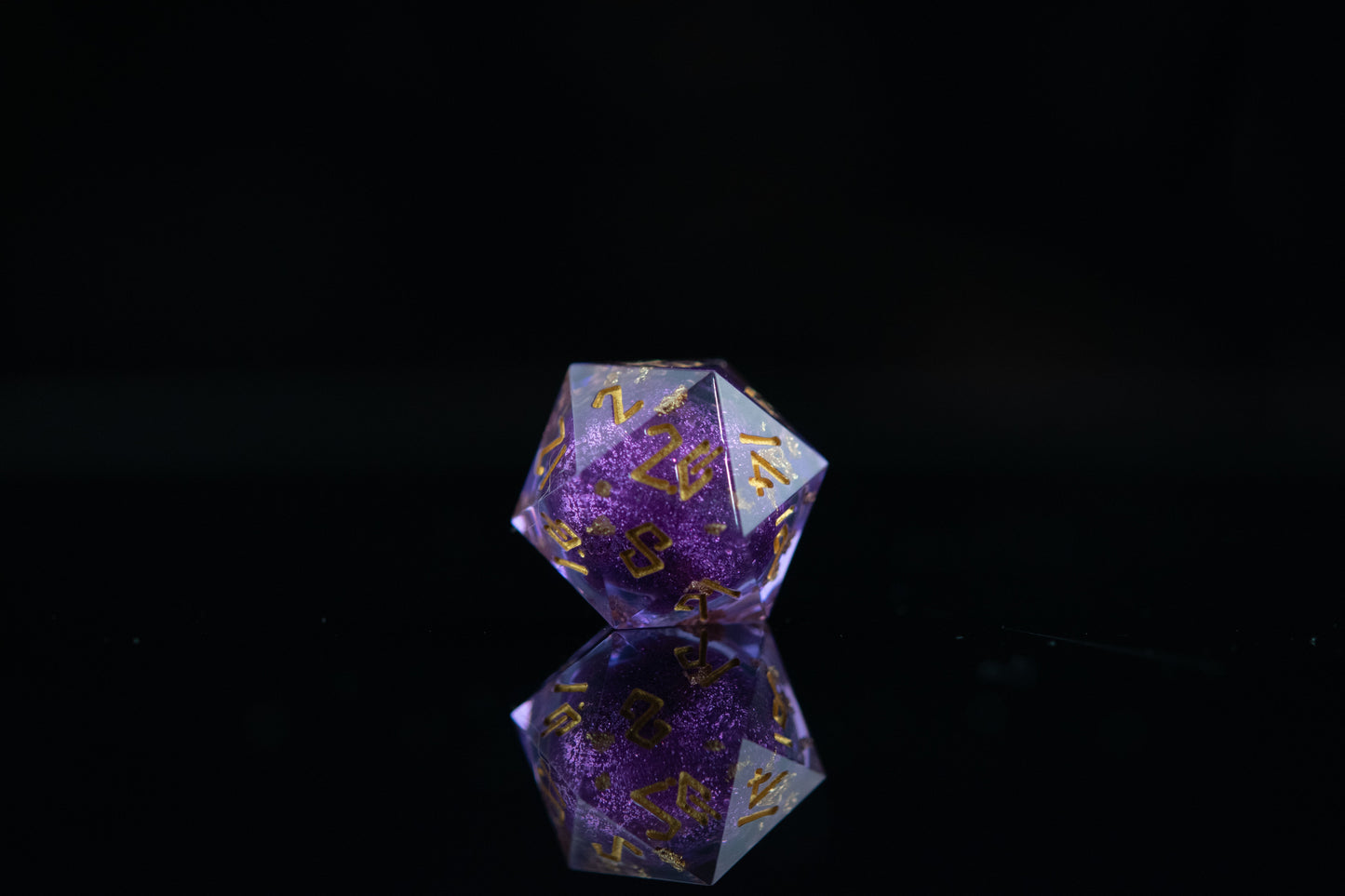 Purple Mage Liquid Core Dice Set – 7-Piece Polyhedral RPG Dice
