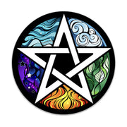 Elemental Pentagram Sticker 4"