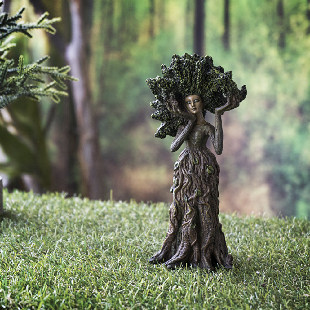 Ent Lady Ash Tree Statue – 7.87" Cold Cast Resin Treant Sculpture