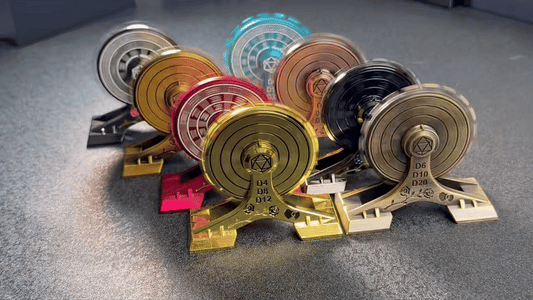 Rose Love Ferris Wheel Metal DND Dice Spinner — Roulette Spinning Dice for TTRPG