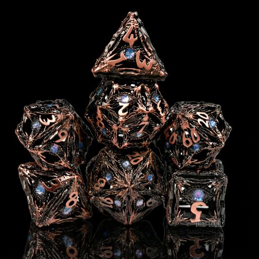 Dragon Seer Metal Dice Set | Premium D&D Metal Dice by Revenant Foundry