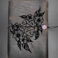 Floral D20 Notebook, Dungeons and Dragons Journal
