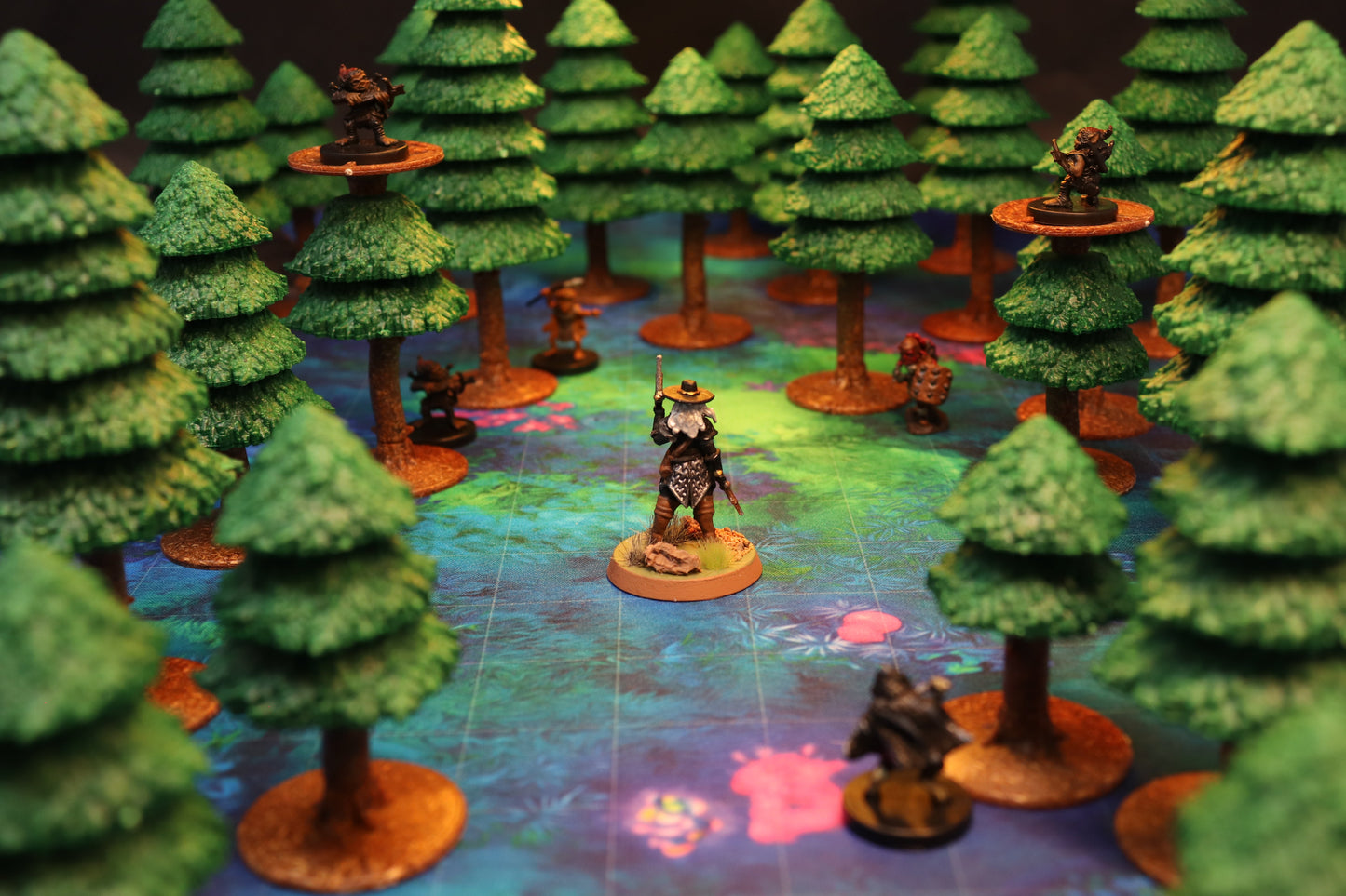Dark Pine Forest Trees Terrain