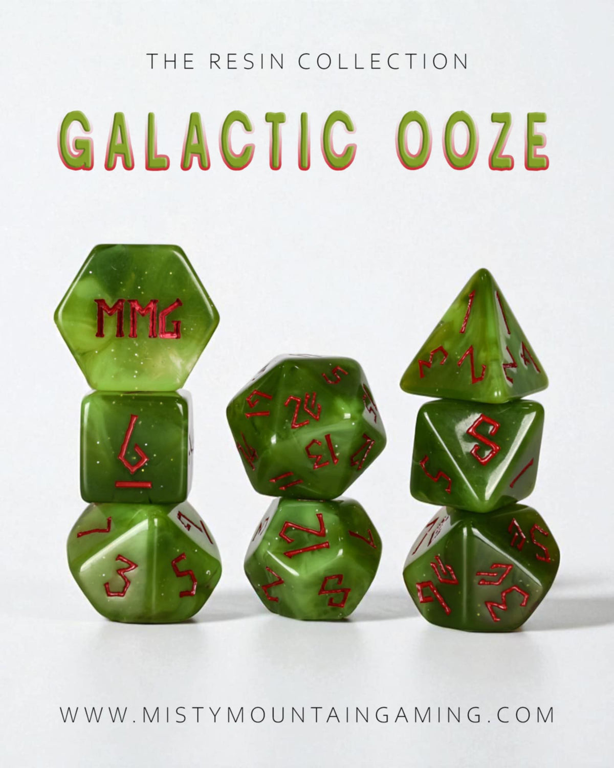 Galactic Ooze Resin Dice Set