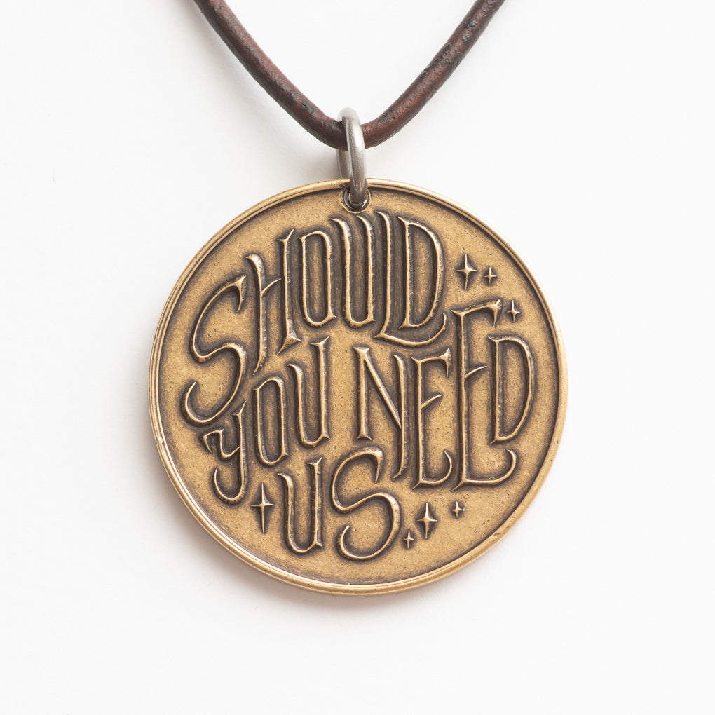 Labyrinth | Should You Need Us Necklace - Bronze Pendant
