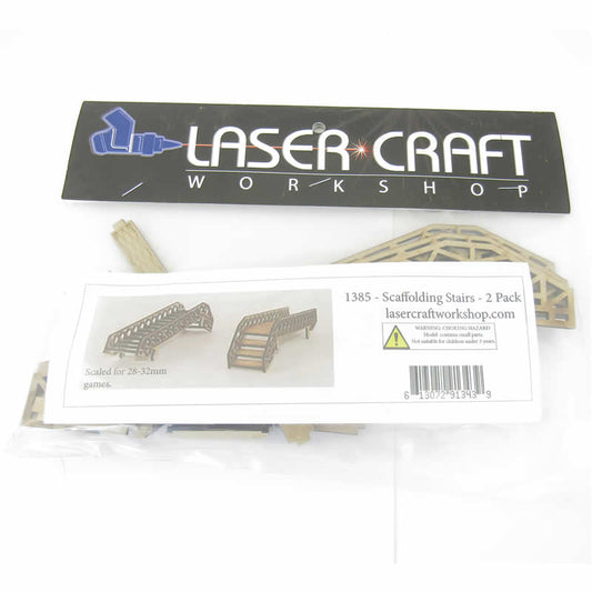 LCW1385 Scaffolding Stairs Pack of 2 28mm Scale Miniature Terrain Laser Craft