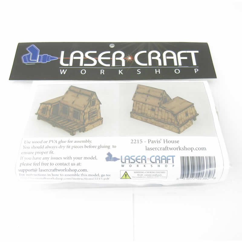 LCW2215 The Parvis House Building 28mm Scale Miniature Terrain Laser Craft